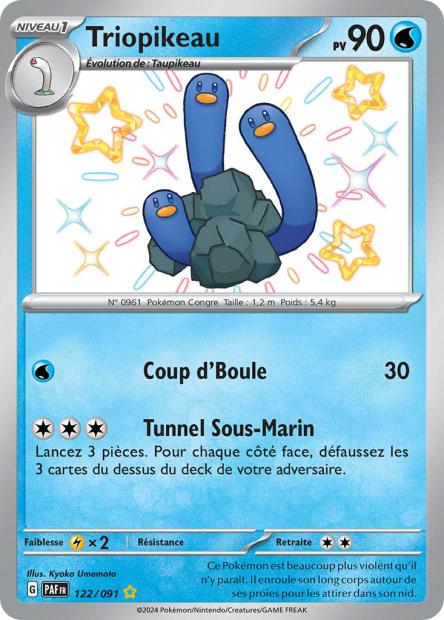 Carte Pokémon Triopikeau 122/91 Destinées de paldea