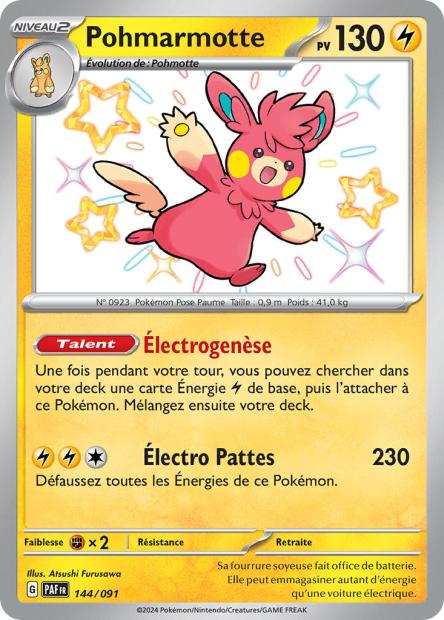 Carte Pokémon Pohmarmotte 144/91 Destinées de paldea