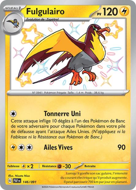 Carte Pokémon Fulgulairo 146/91 Destinées de paldea