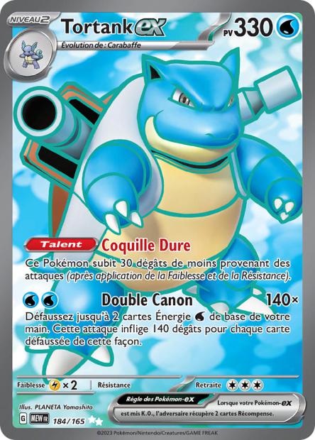 Carte pokémon Tortank ex FA 184/165 151