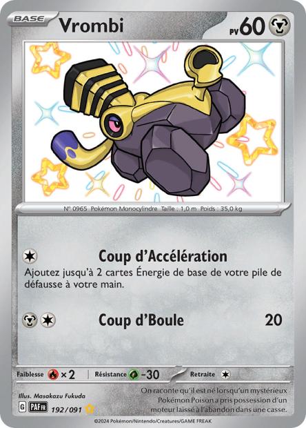 Carte Pokémon Vrombi 192/91 Destinées de paldea