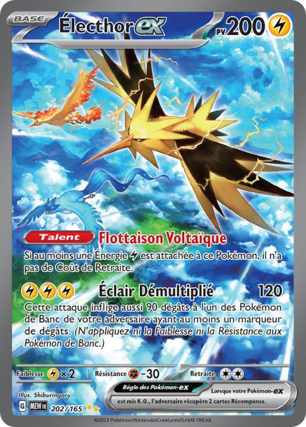 Carte pokémon Electhor ex ALT 202/165 151