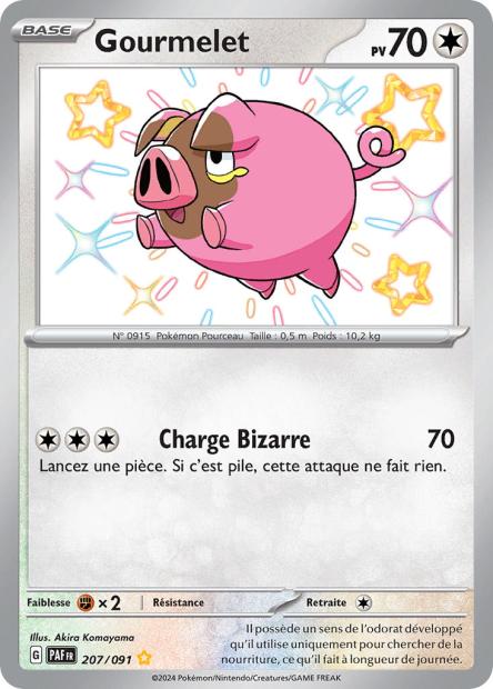 Carte Pokémon Gourmelet 207/91 Destinées de paldea