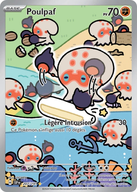 Carte pokémon Poulpaf 207/191 Étincelles Déferlantes