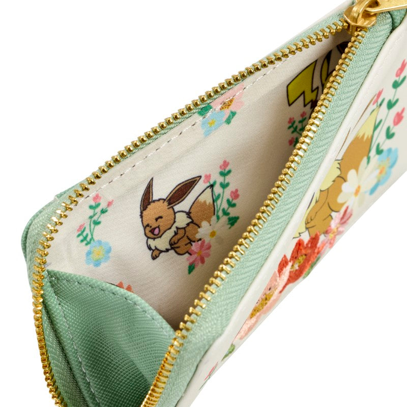 Pokemon Loungefly Portefeuille Pikachu Et Evoli Floral