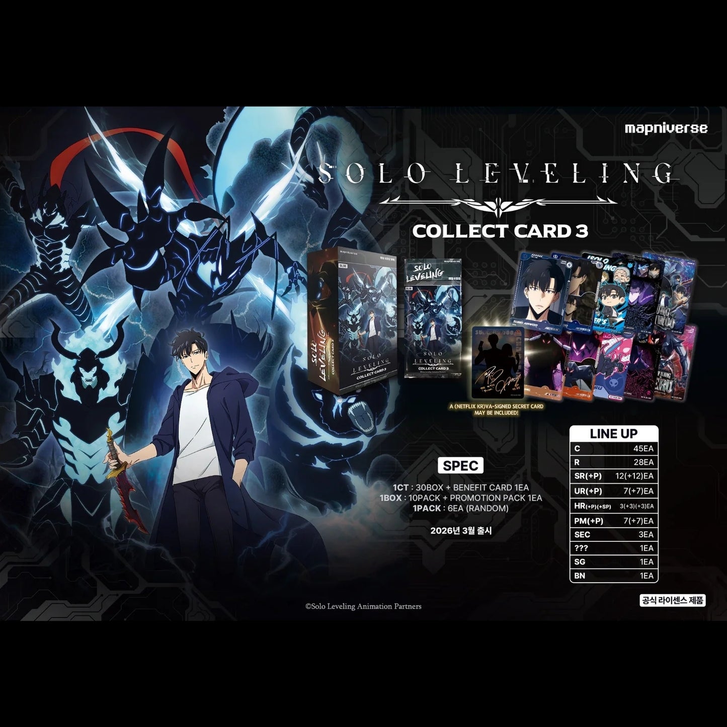 Display Solo Leveling SL3E – Boîte de 10 Boosters – Coréen