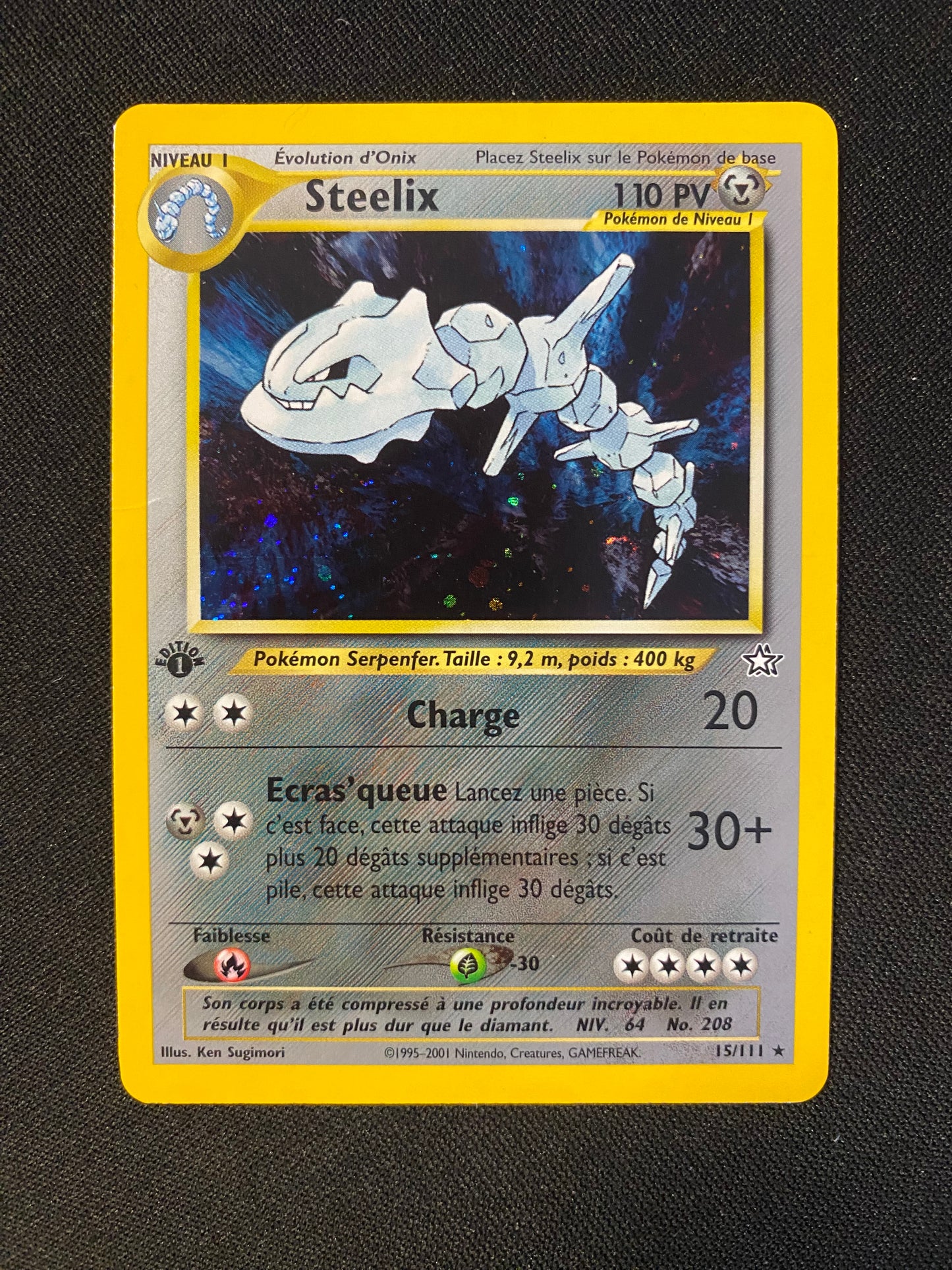 Carte Pokémon Steelix ED1 15/111 Néo genesis