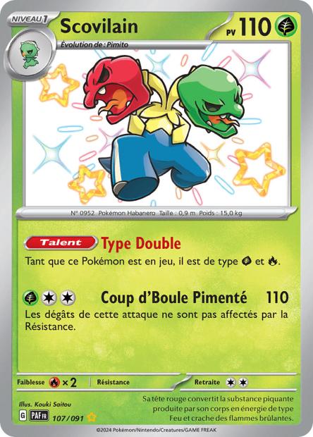 Carte Pokémon Scorvilain  107/91 Destinées de paldea