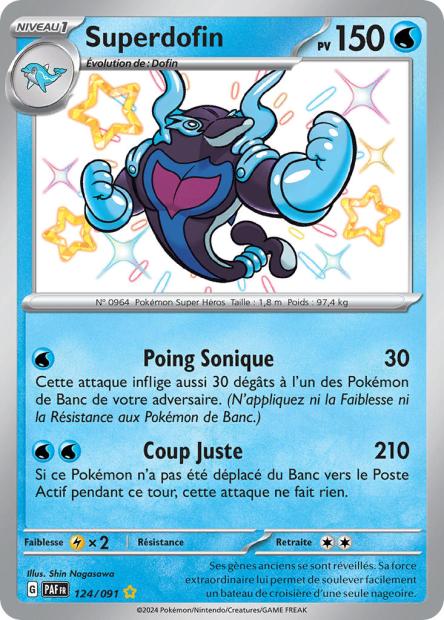 Carte Pokémon Superdofin  124/91 Destinées de paldea