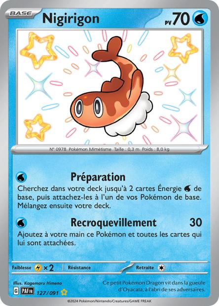 Carte Pokémon Nigirigon 127/91 Destinées de paldea