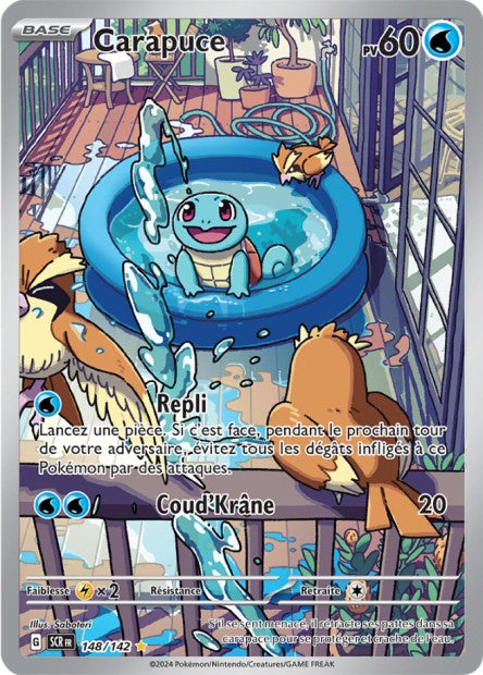 Carte pokémon Carapuce AR 148/142 Couronne stellaire