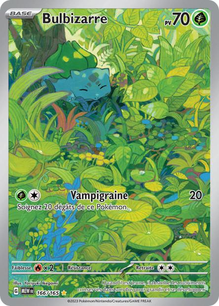 Carte pokémon Bulbizarre AR 166/165 151
