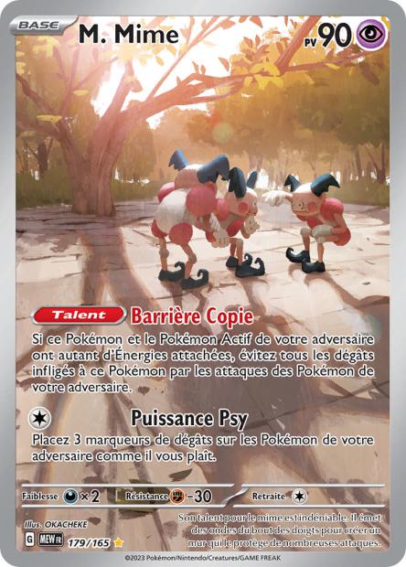 Carte pokémon M. Mime AR 179/165 151