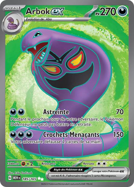 Carte pokémon Arbok ex FA 185/165 151