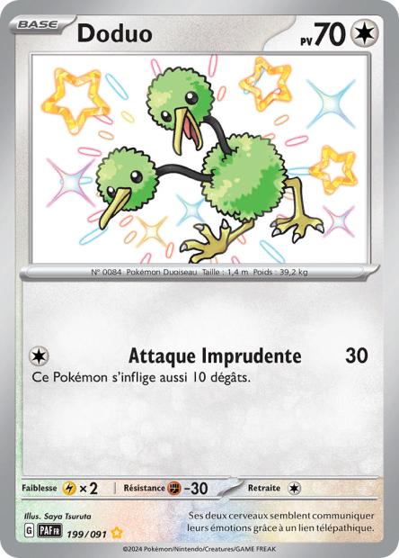 Carte Pokémon Doduo  199/91 Destinées de paldea