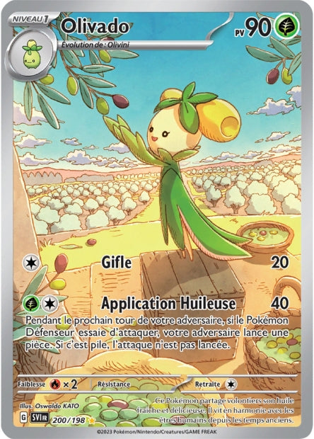 Carte pokémon Olivado 200/198 Écarlate et Violet