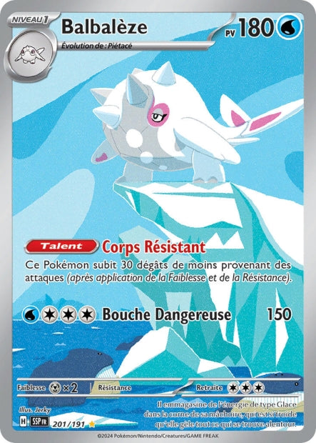 Carte pokémon Balbalèze 201/191 Étincelles Déferlantes
