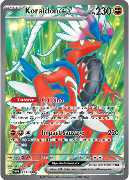 Carte pokémon Koraidon ex 231/198 Écarlate et Violet