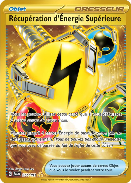 Carte pokémon Récupération d'Énergie Supérieure 277/193 Évolutions à Paldea