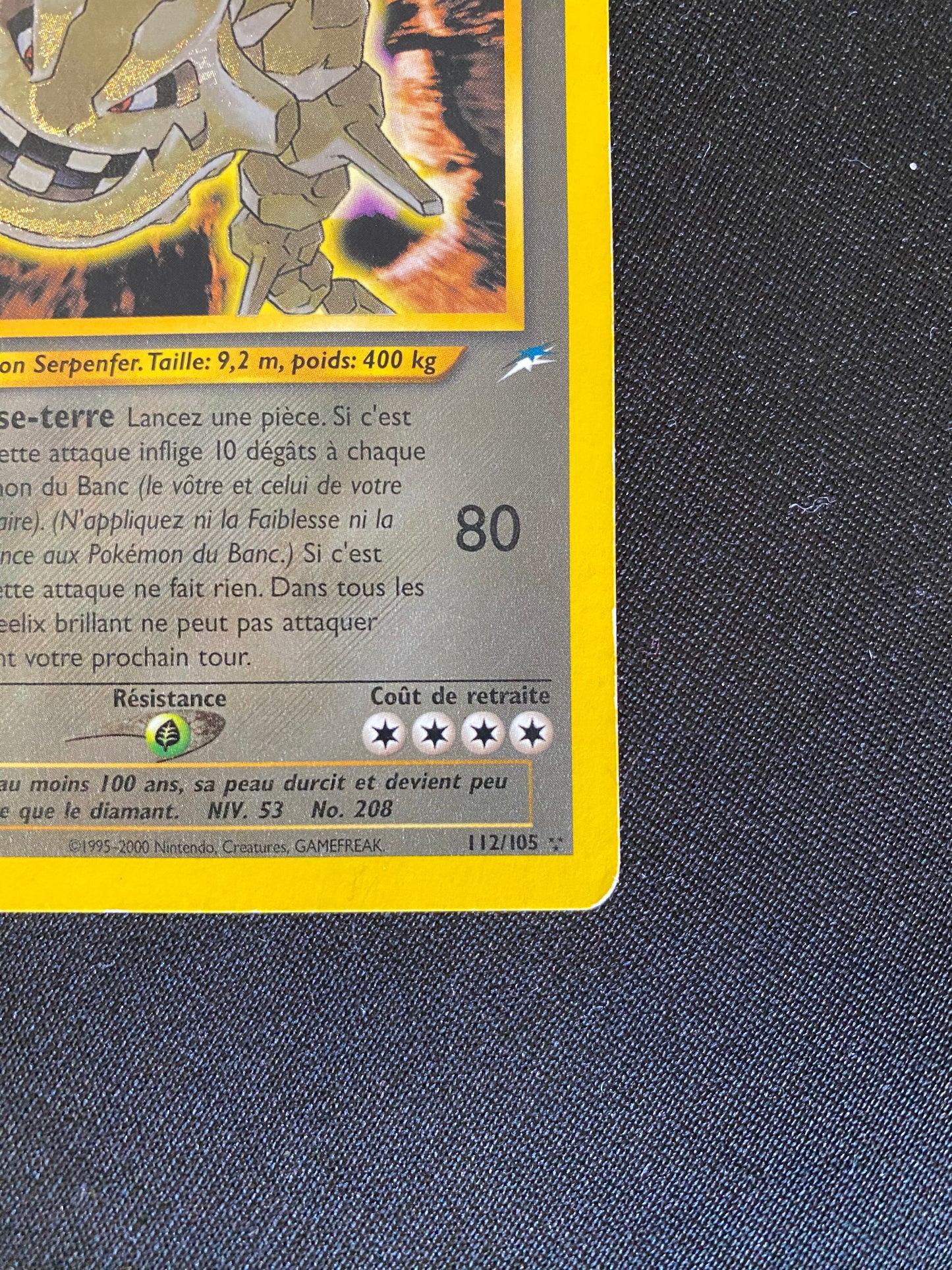 Carte Pokémon Steelix Brillant ED1 112/105 Néo destiny