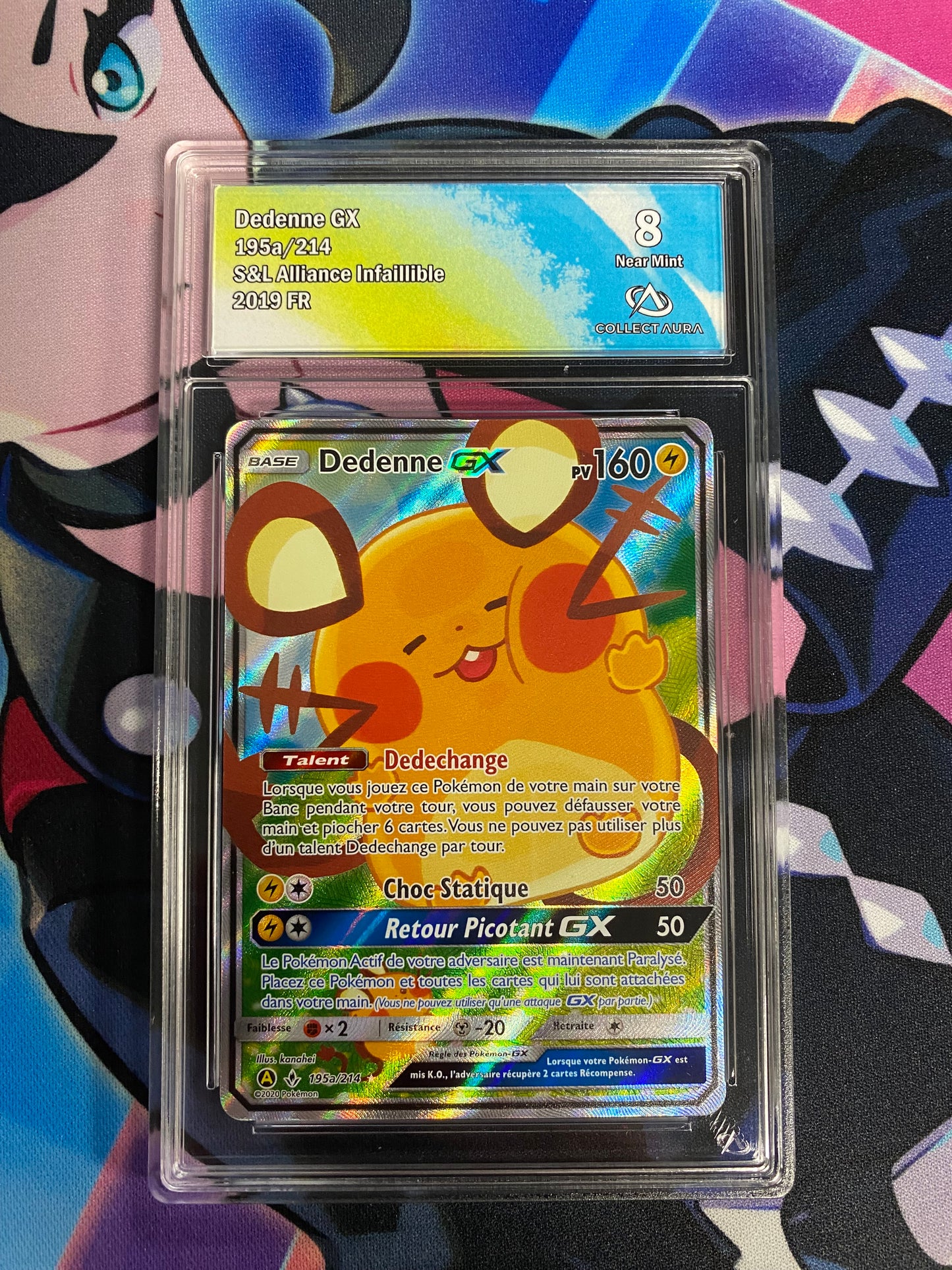 Carte Dedenne GX 195a/214 S&L Alliance Infaillible Pokémon Collect aura 8