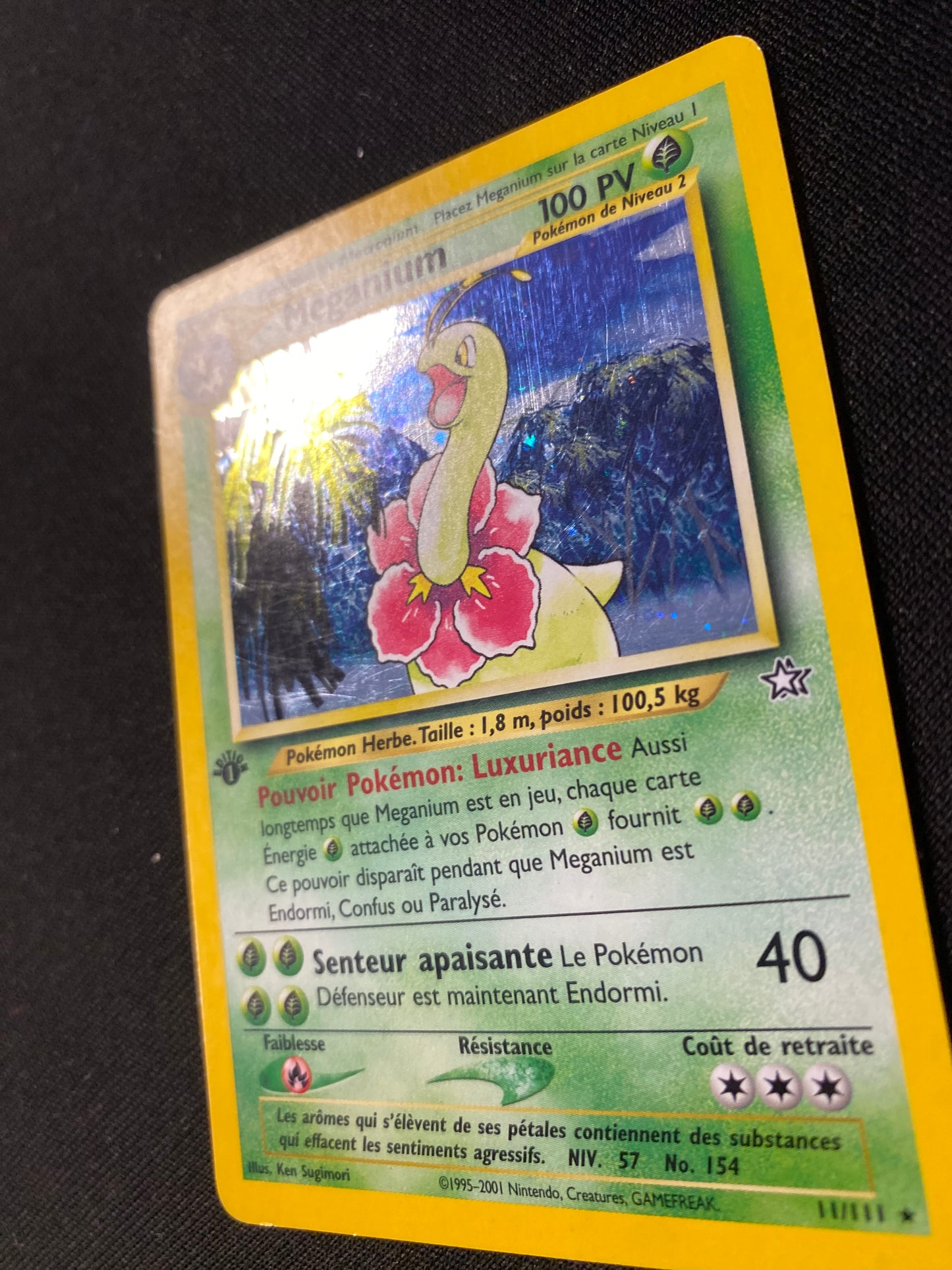 Carte Pokémon Meganium ED1 11/111 Néo genesis