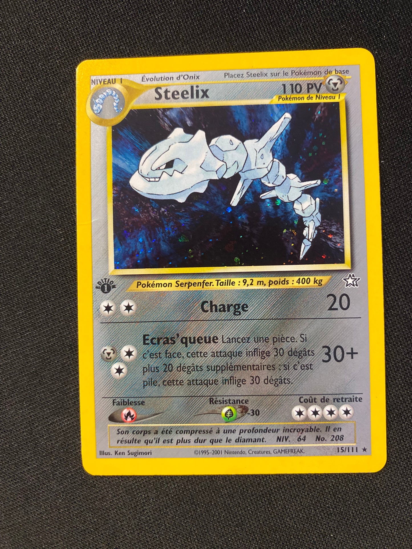 Carte Pokémon Steelix ED1 15/111 Néo genesis