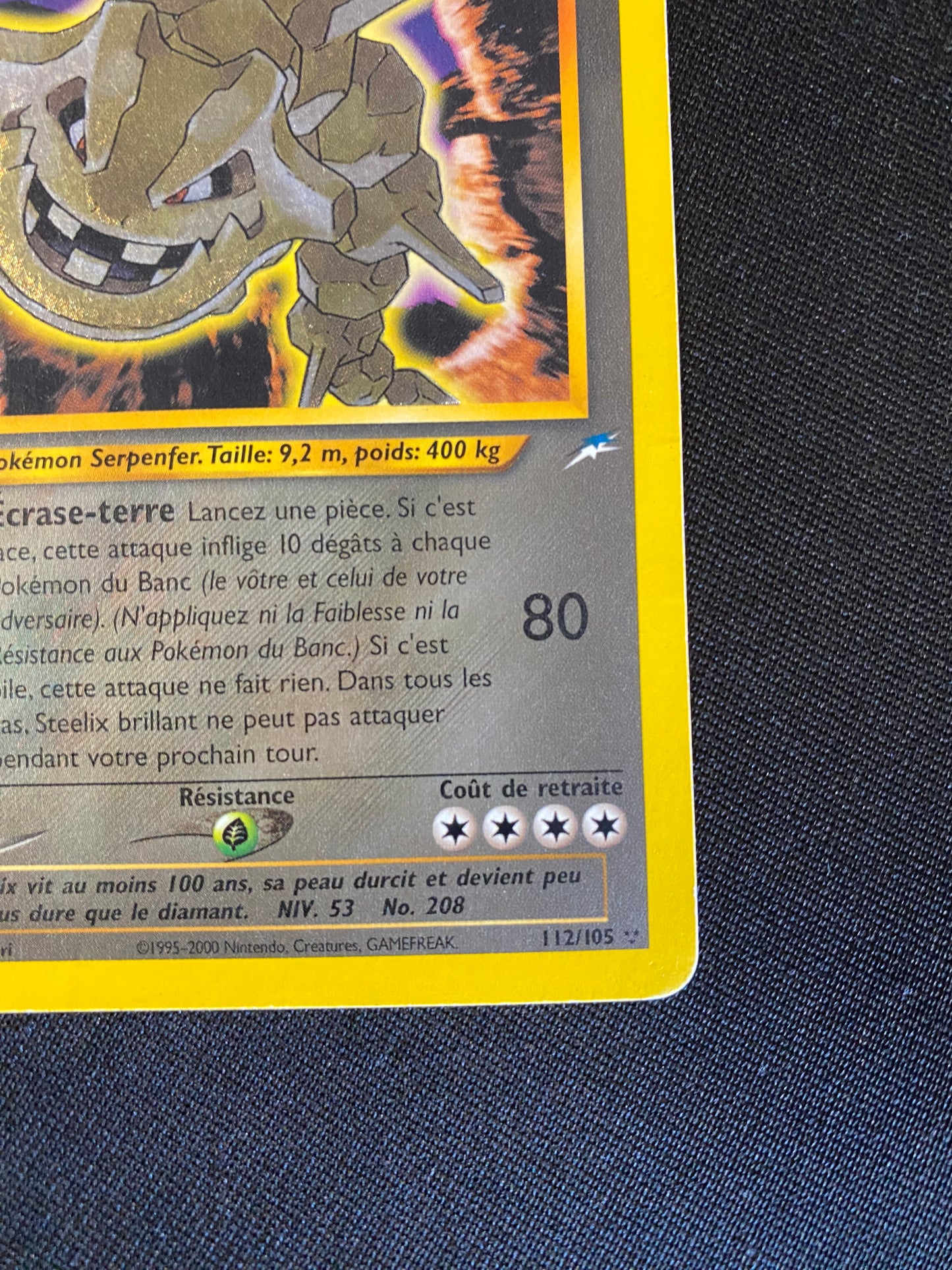 Carte Pokémon Steelix Brillant 112/105 Néo destiny
