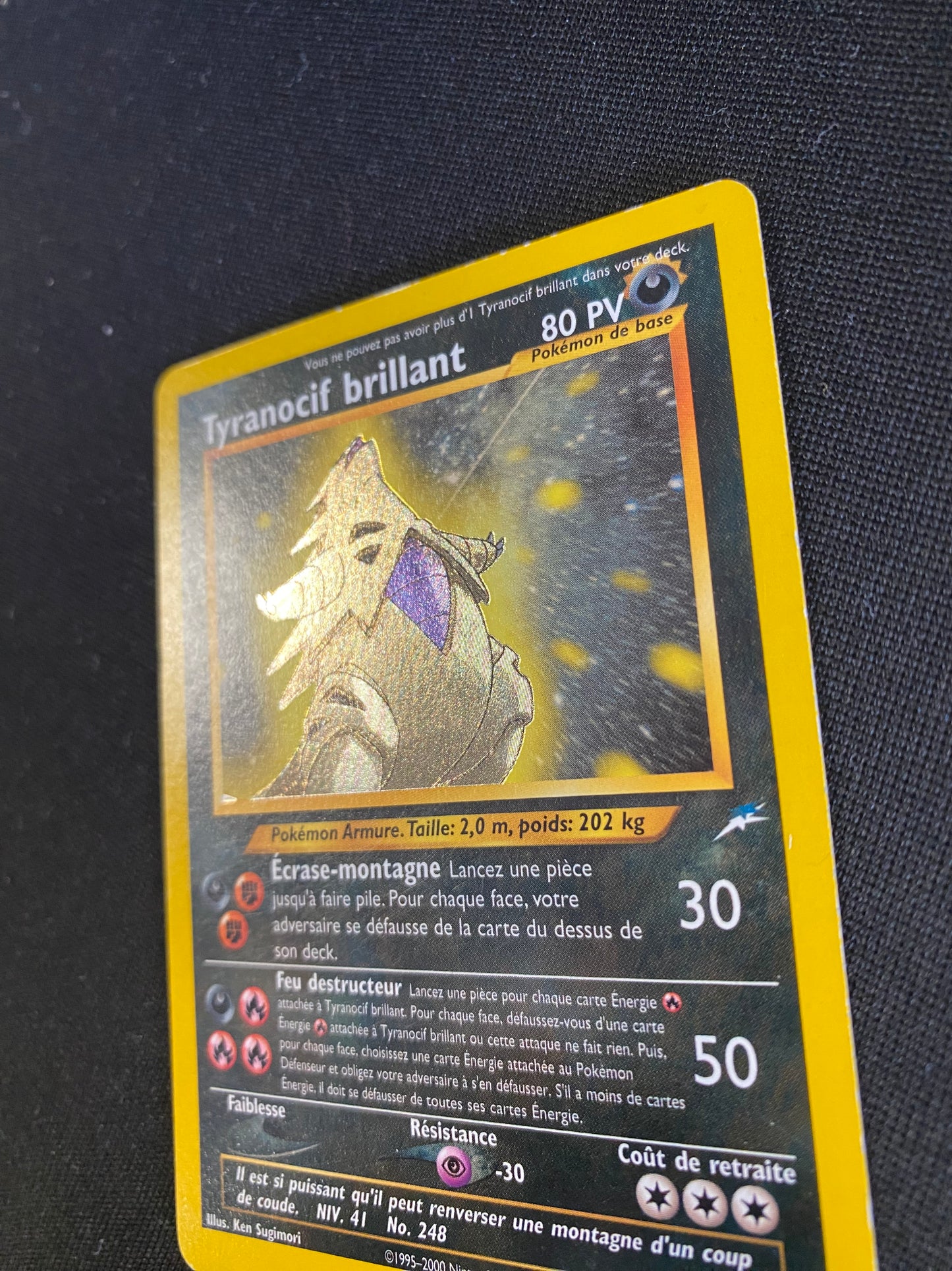 Carte Pokémon Tyranocif Brillant 113/105 Néo destiny