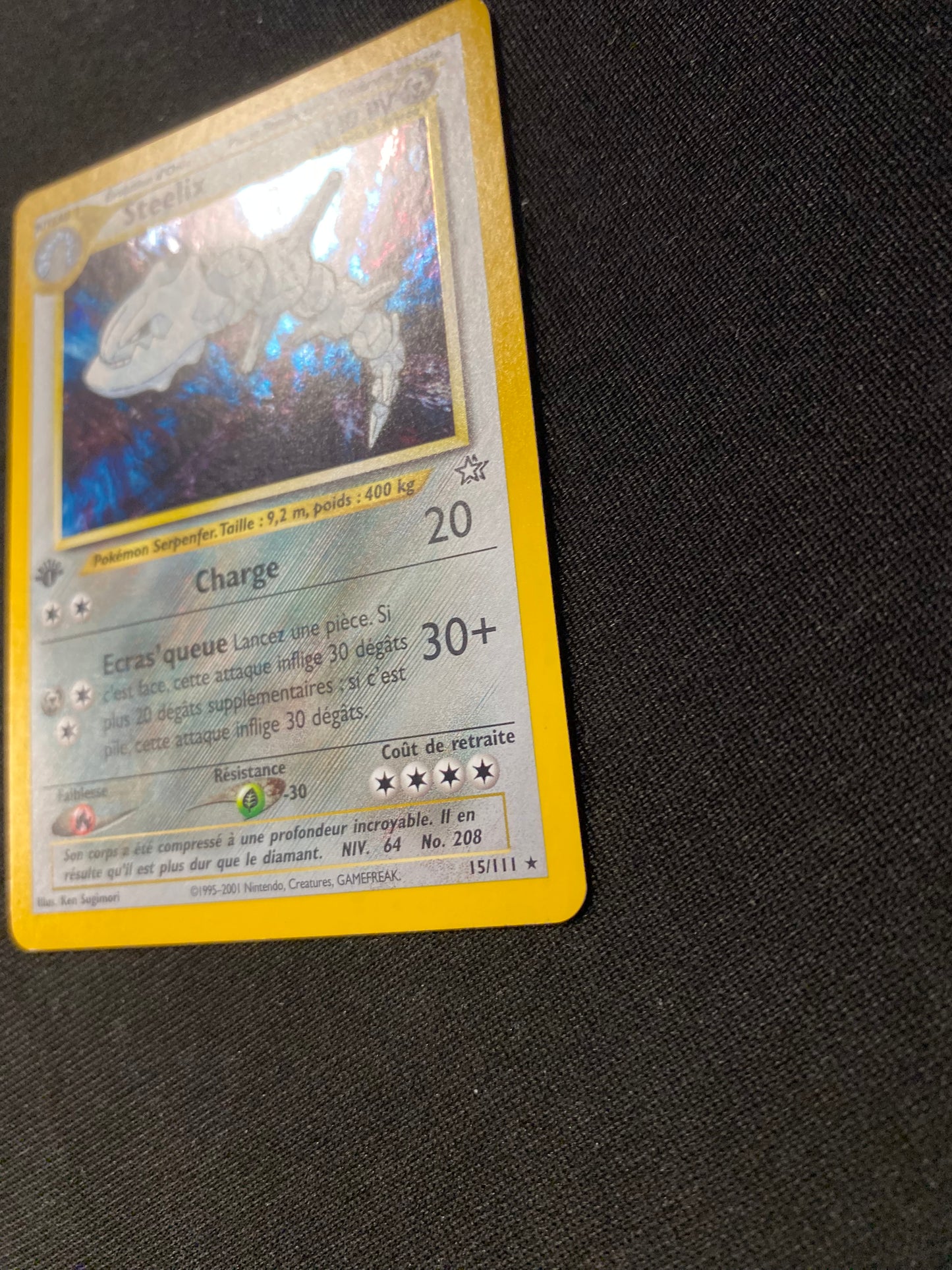Carte Pokémon Steelix ED1 15/111 Néo genesis