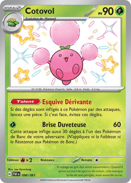 Carte Pokémon Cotovol  98/91 Destinées de paldea