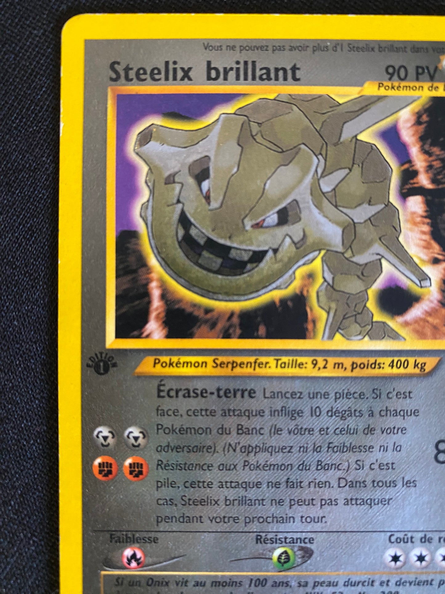 Carte Pokémon Steelix Brillant ED1 112/105 Néo destiny