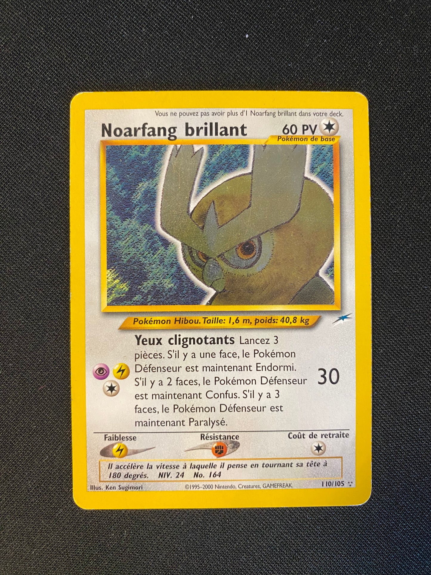 Carte Pokémon Noarfang Brillant 110/105 Néo destiny