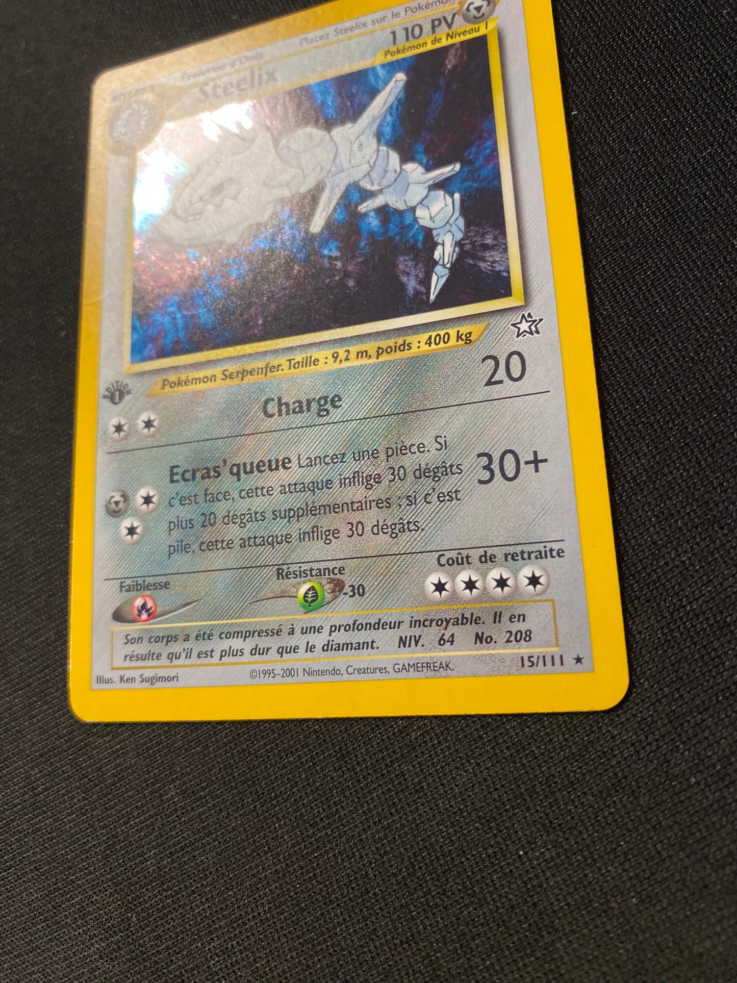 Carte Pokémon Steelix ED1 15/111 Néo genesis