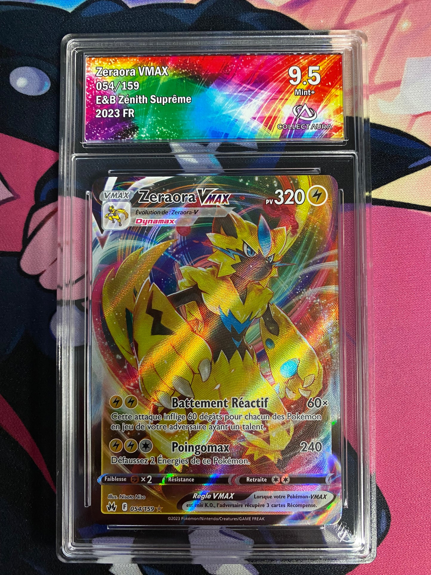 Carte Pokémon Zeraora vmax E&B Zénith Suprême Collect aura 9.5