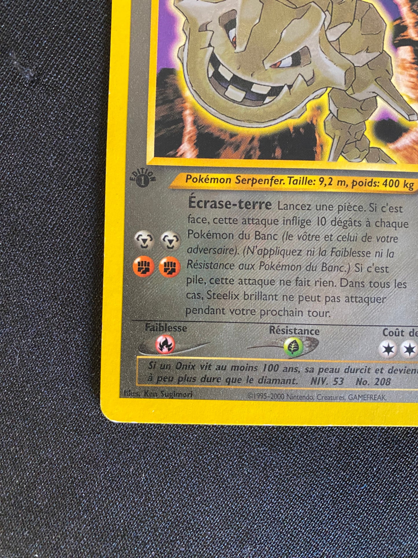 Carte Pokémon Steelix Brillant ED1 112/105 Néo destiny