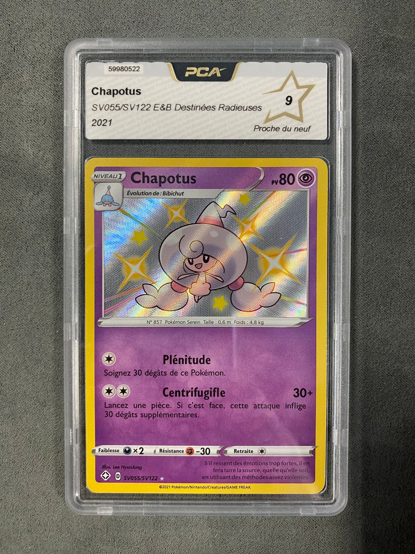 Carte Pokémon Chapotus Shiny sv055/sv122 Destinées Radieuses PCA 9