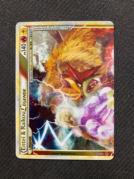 Carte Pokémon Entei & Raikou Legende 90/95 Déchainement