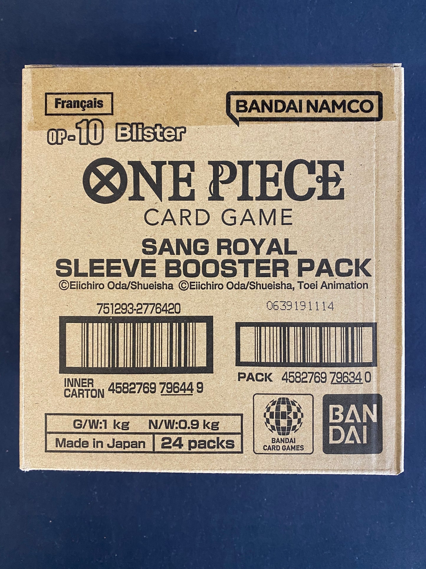 Blister One piece - OP-10 Sang Royal - Case de 24 Blisters FR