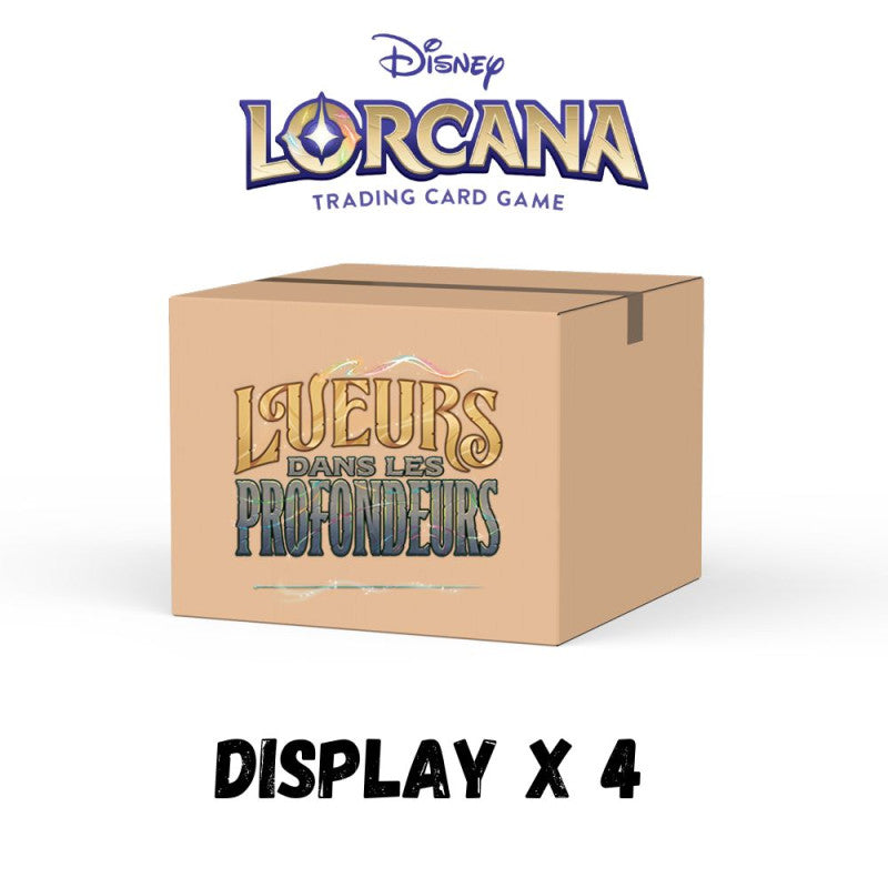 Case Display Lorcana - 4 Boites de 24 boosters - Chapitre 10 - L'ueurs dans les profondeurs FR