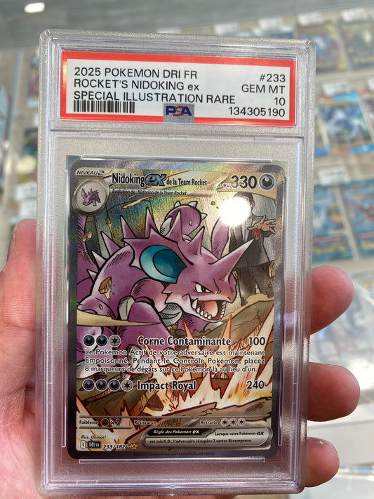 Nidoking ex de la team rocket 233/182 PSA10