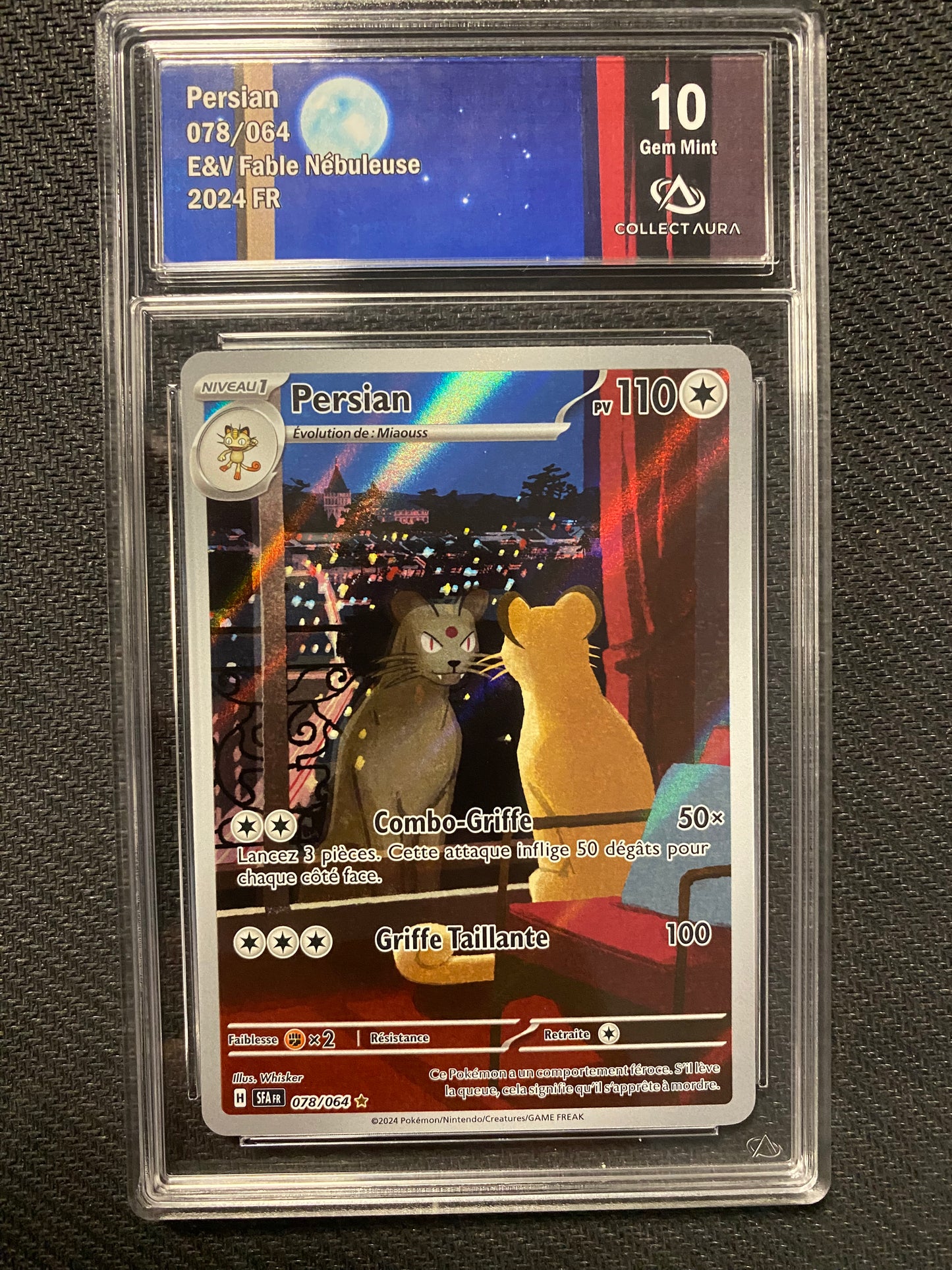 Carte Pokémon Persian 078/064 Fables Nébuleuse Collect Aura 10