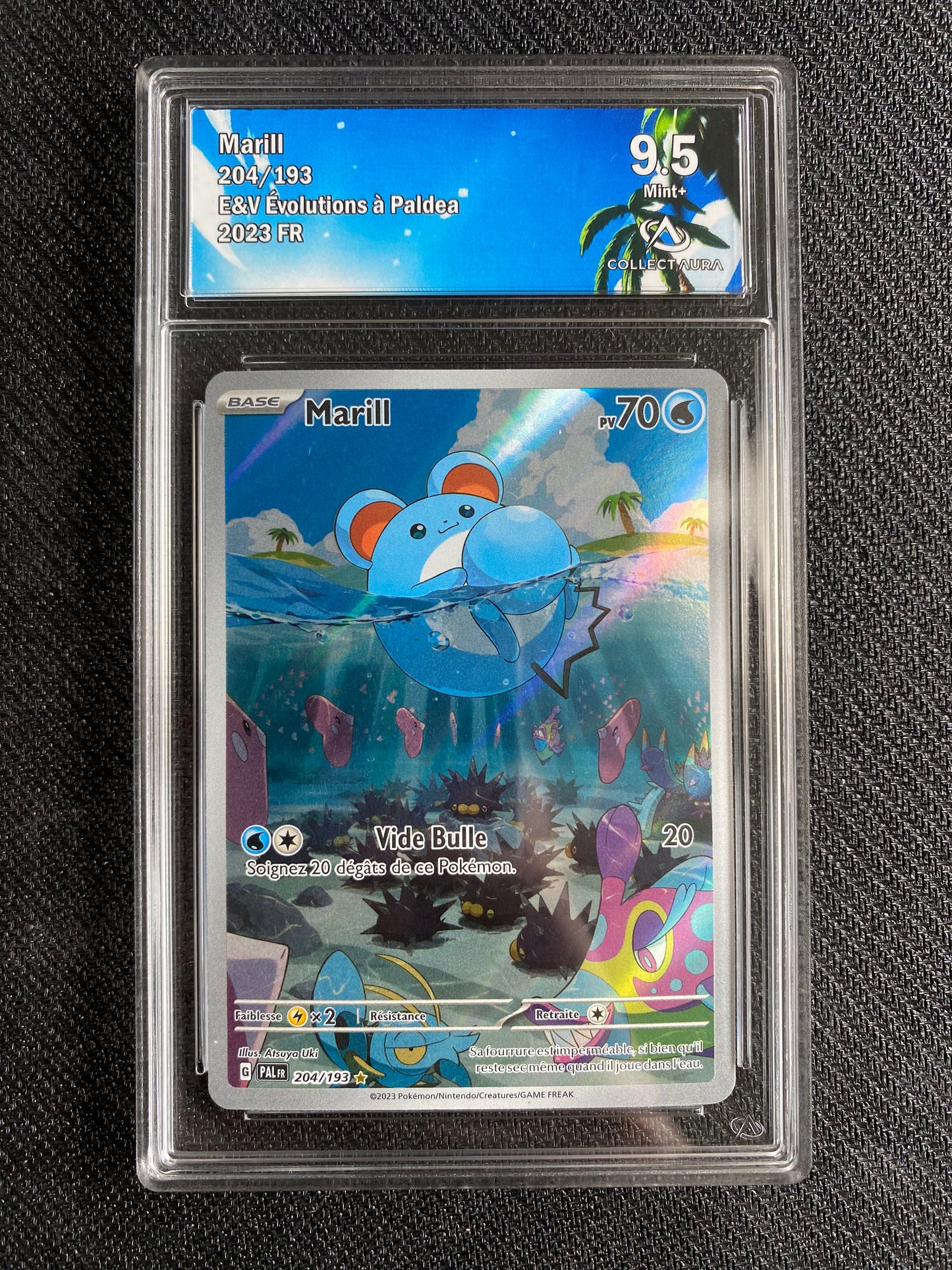Carte Pokémon Marill 204/193 Evolutions à Paldéa Collect Aura 9.5