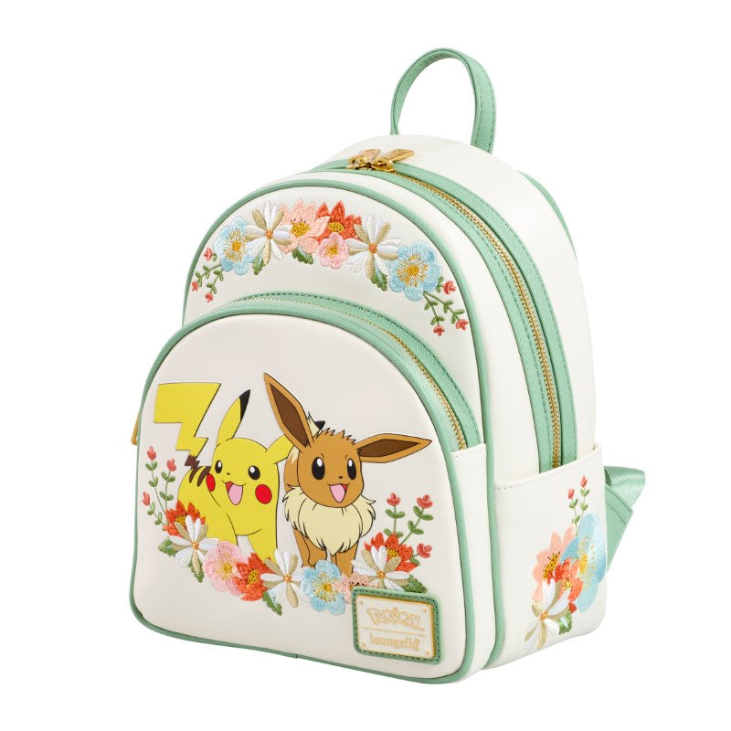 Pokemon Loungefly Sac A Dos Pikachu et Evoli Floral