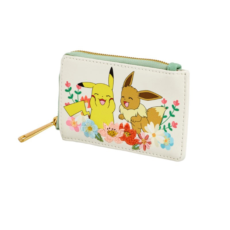Pokemon Loungefly Portefeuille Pikachu Et Evoli Floral