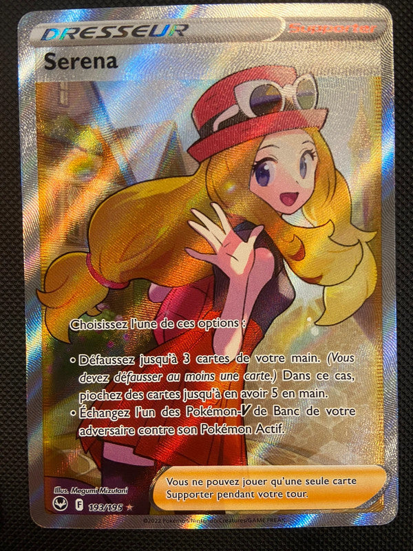 serena pokemon card Carte Pokémon Serena FA 193/195 Tempête argentée