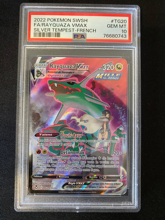 Carte pokémon Rayquaza Vmax TG20/TG30 PSA 10 - Carte à l'unité - VegaStore