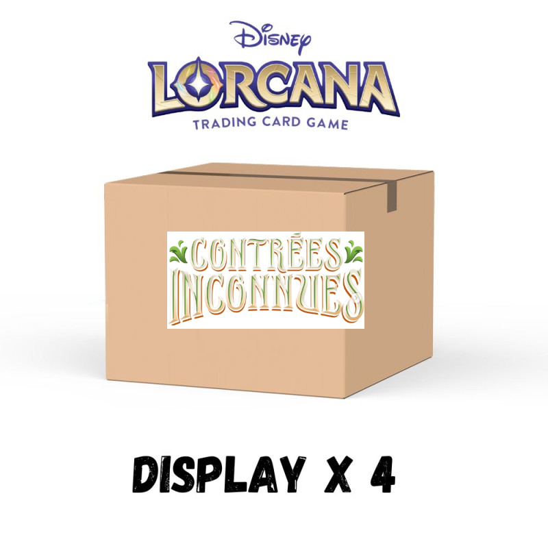Case Display Lorcana - 4 Boites de 24 boosters - Chapitre 12 - Contrées inconnues FR Lorcana