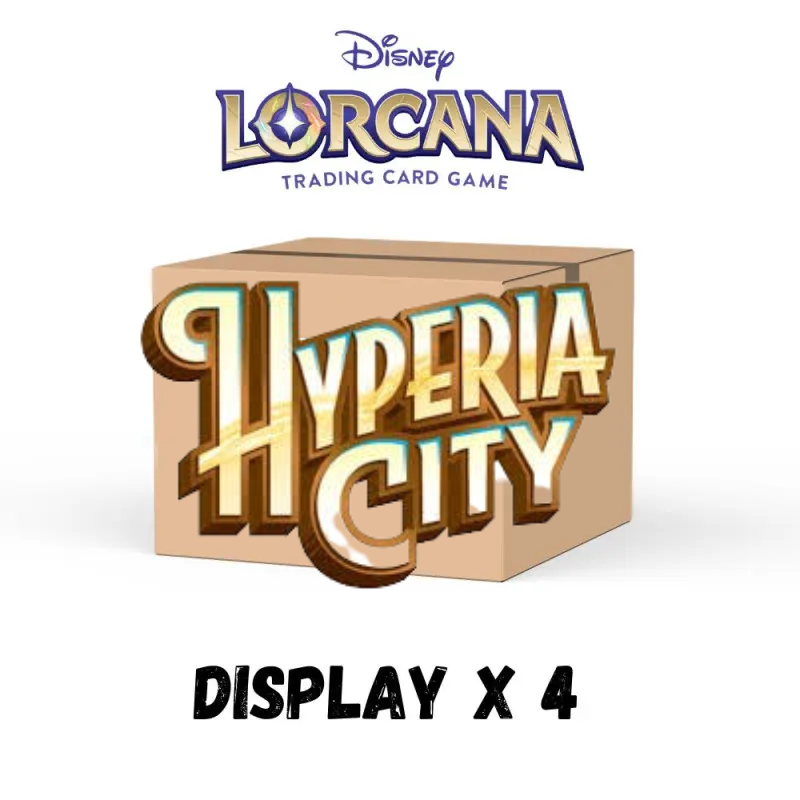 Case Display Lorcana - 4 Boites de 24 boosters - Chapitre 14 - Hyperia City FR