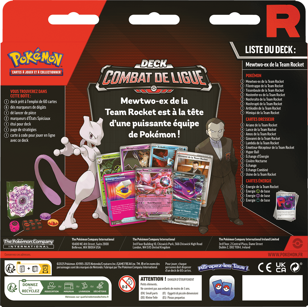 Deck combat de ligue - Mewtwo ex de la team rocket